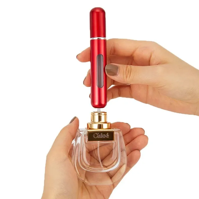 Portable perfume ampoule in a small handbag