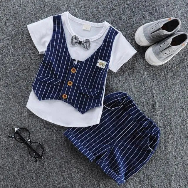 Boys summer casual set © T-shirt with vest, Shorts