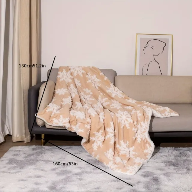 Luxurious double layer blanket made of thick sherpa fleece