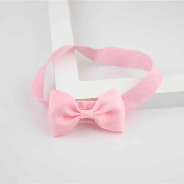 Girl elastic headband with bow