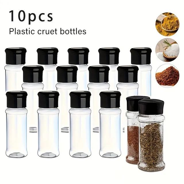 Elegant set of 10 glass root with sprinkle - ideal gift for lovers of cooking and baking