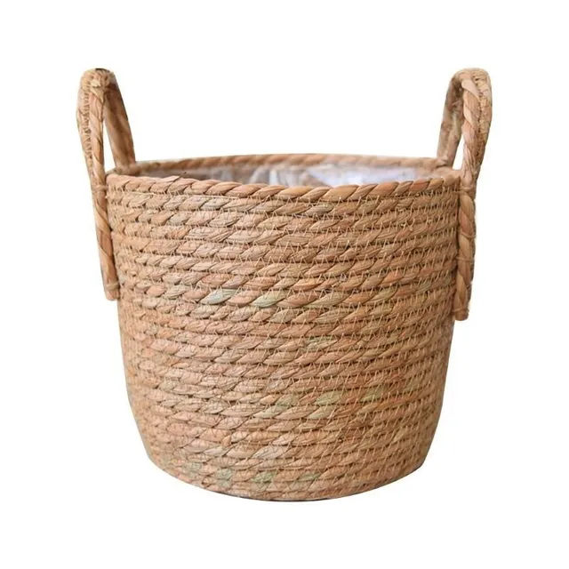 Straw flower pot