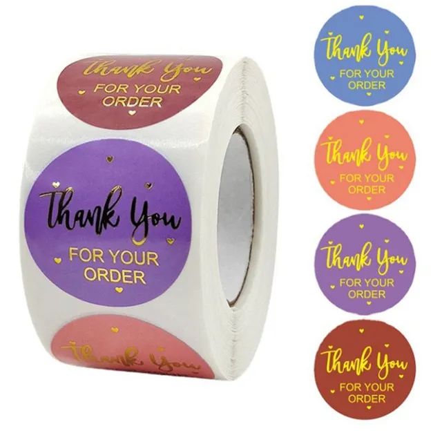 Cute thank you round stickers for Agni gift wrapping