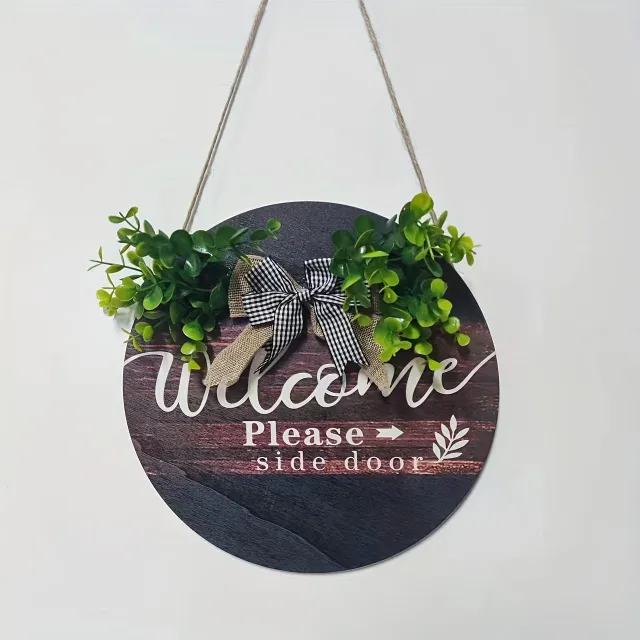 Wooden decorative wreath for home and garden