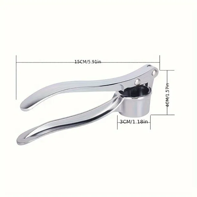 Stainless steel garlic and ginger press - practical kitchen helper for crushing and cutting