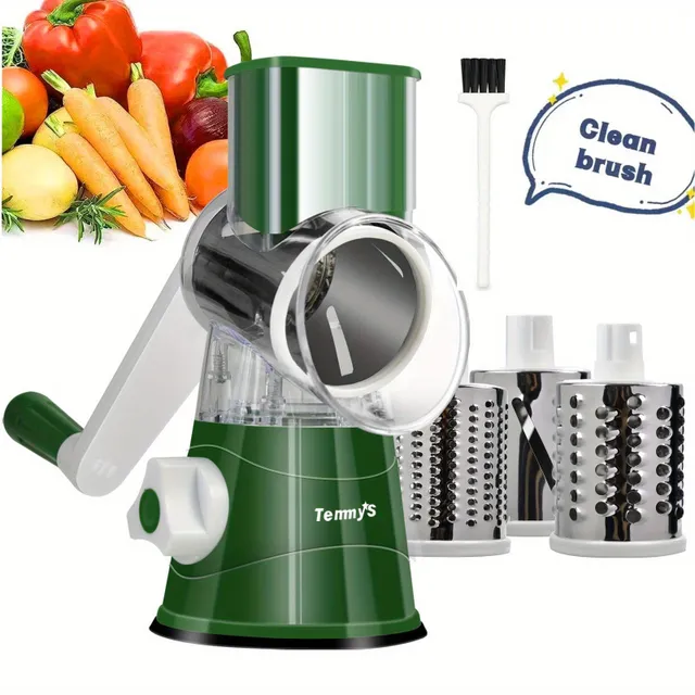 Universal Kitchen Strouhadlo and Chopper - Fast and Easy Preparation Fruit, Vegetables, Cheeses and Walnuts with Interchangeable Knives