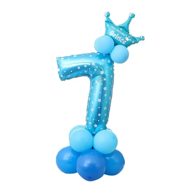 Balon cu coroană - Numere de aniversare