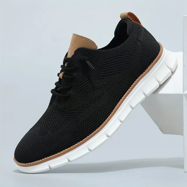 Men's mesh sneakers - Lightweight sneakers - Athletic shoes - Breathable lace-up shoes