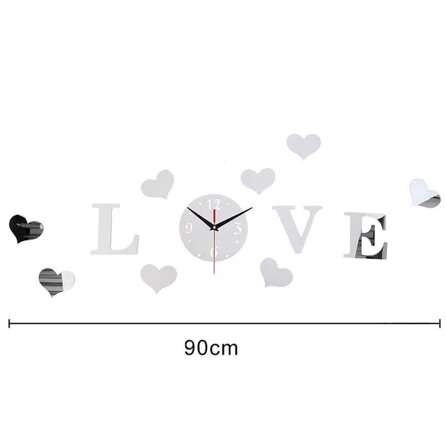 Wall clocks with mirror hearts BU964