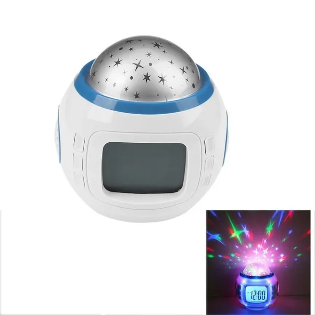 Alarm clock with night sky projection