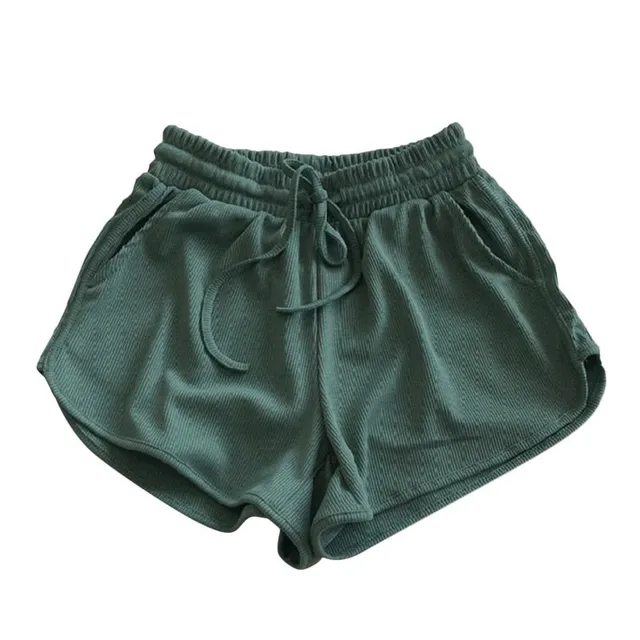 Women's single-colored luxury comfortable loose shorts with elastic waist - different colors