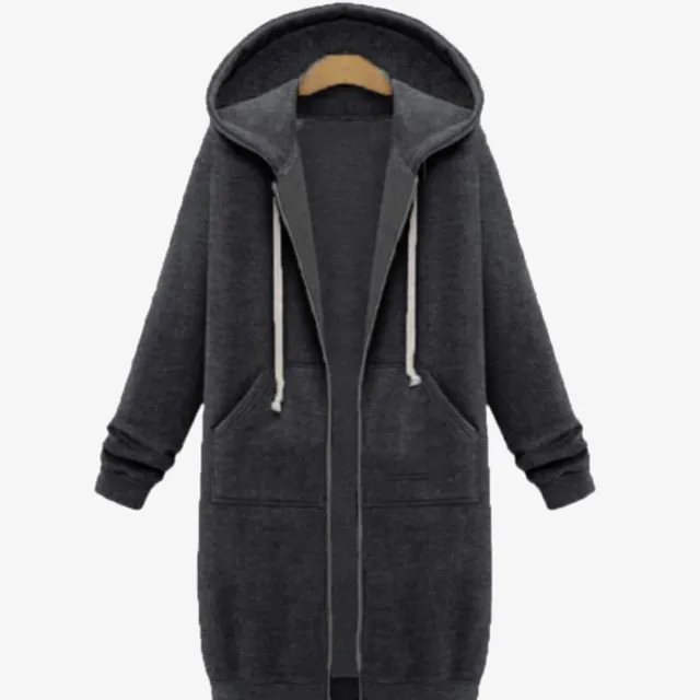 Women's hoodie with long zipper