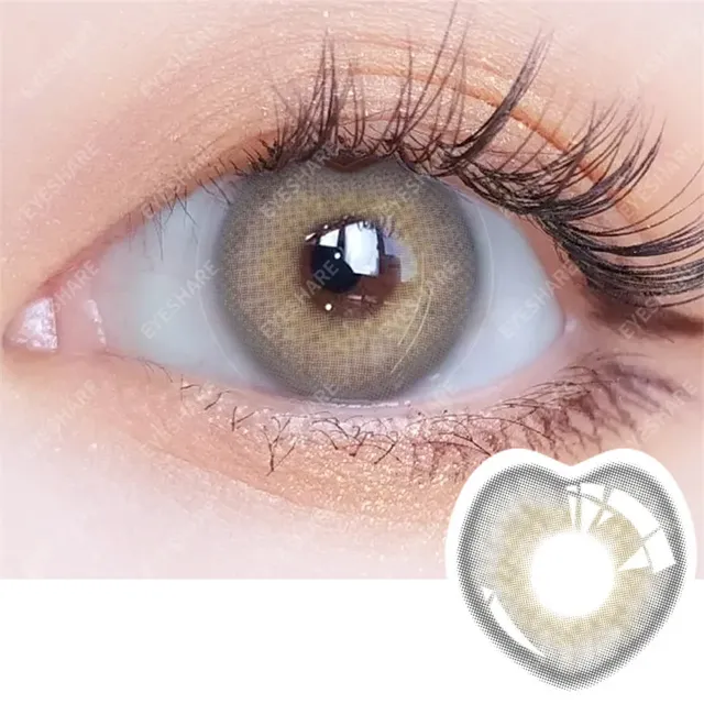 Luxury colored lenses in the eyes - several variants of motifs and colors, safe for wearing