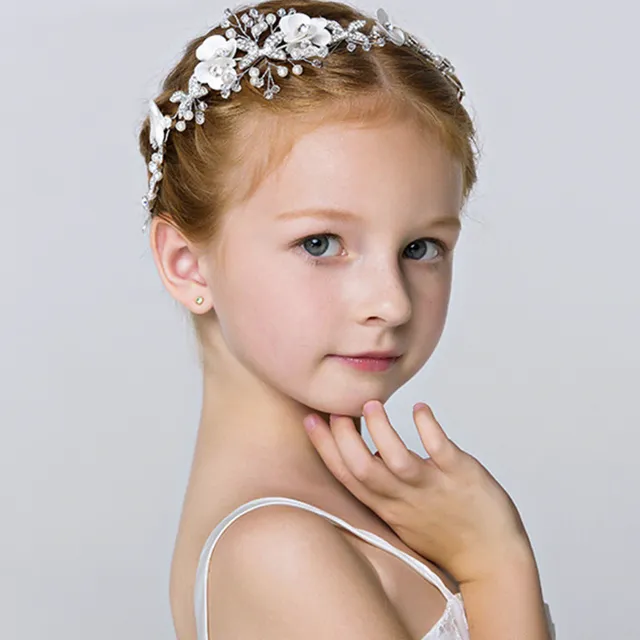 Floral social baby headband for hair