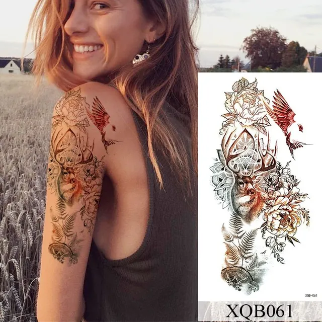 Wodoodporny sztuczny tatuaż kobiet na górnej ręce