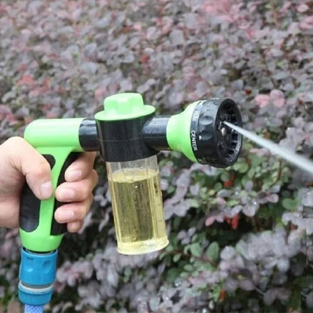 Foam gun for garden hose