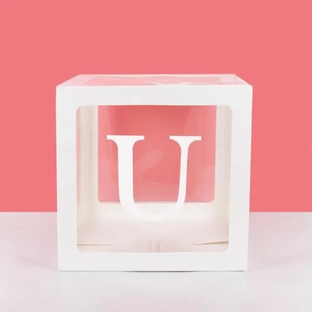 Transparent cubes with letters