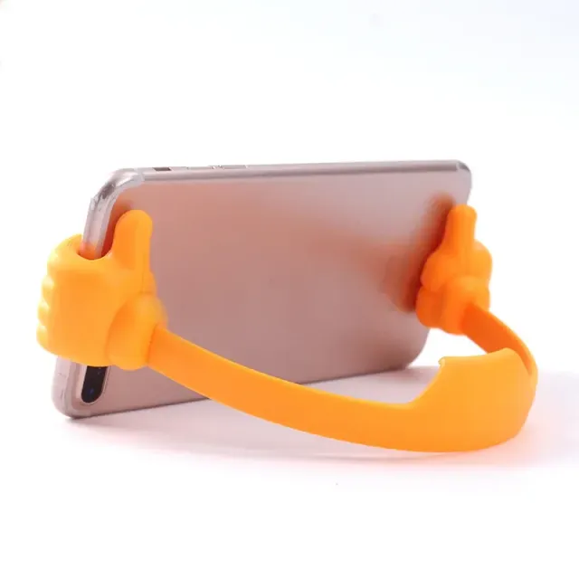 Table holder for mobile phone with adjustable thumbs, multicolor portable table stand