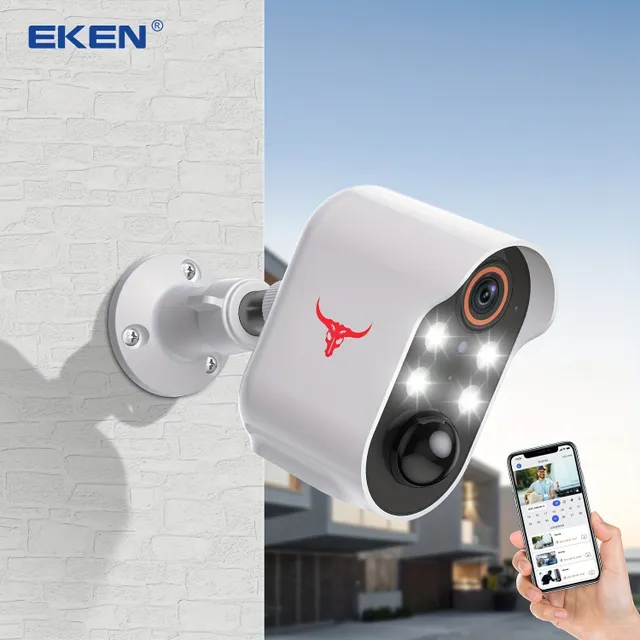 Wireless outdoor security camera 1080P HD with intelligent motion detection, two-way sound, night vision and cloud storage