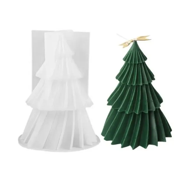 Christmas silicone candle form - tree 11.7 x 9 cm