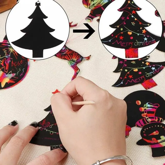 Images à gratter de Noël 24 pcs