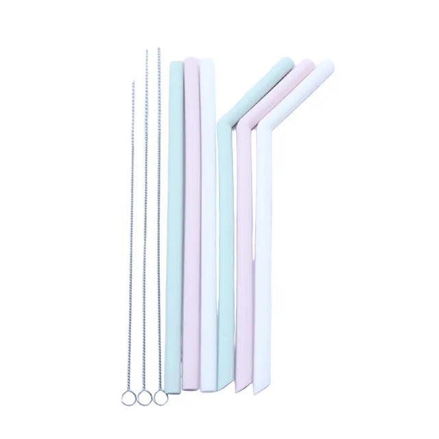 Reusable straw with brush cleaning 6 pcs