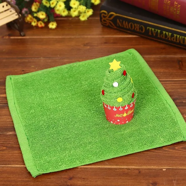 Christmas towel wrapped in a gift