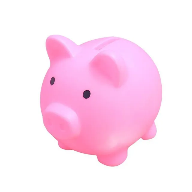 One-colour portable mini cash box in the shape of a piggy bank