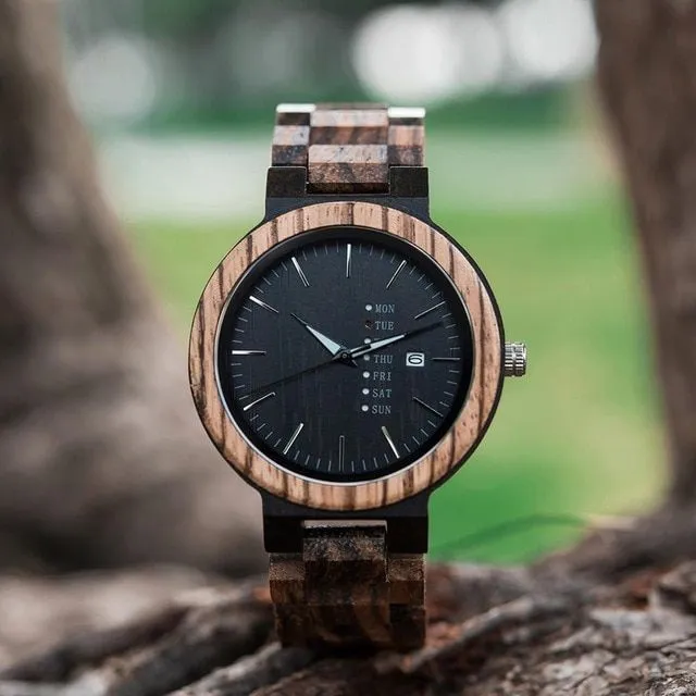 Reloj de madera moderno para hombre HIT