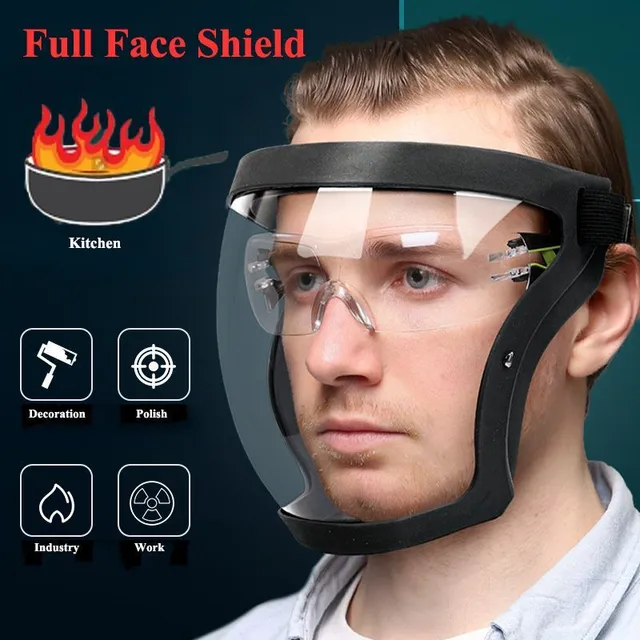 Protective face mask for work - transparent protective shield