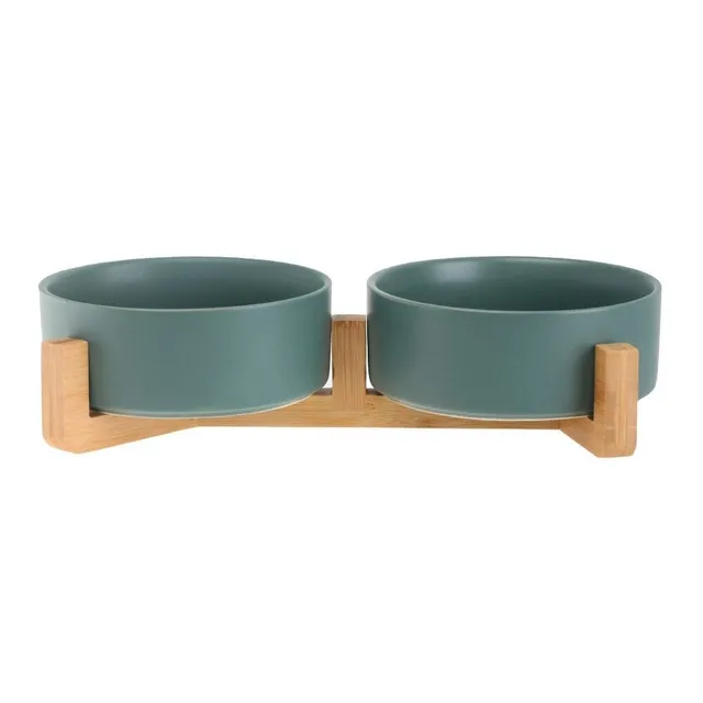 Ceramic bowls for cats with stand