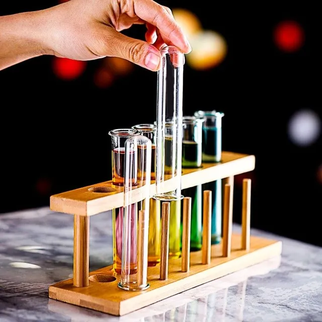 Shots of test tube with stand 6 pcs