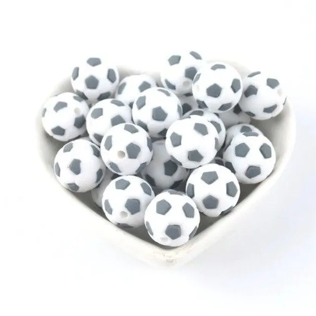 Silicone beads in the shape of balls J3219