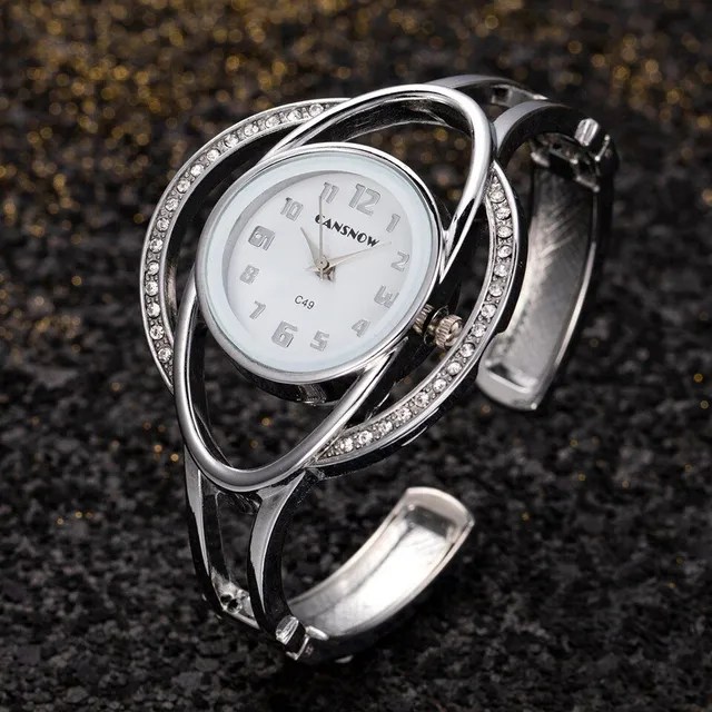 Women's Modern Luxury Dressing Watch with Stone Decorating