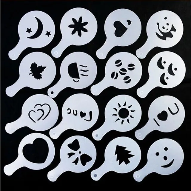 Set of coffee foam ornaments - 16 pcs