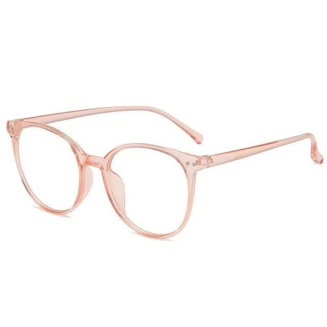 Počítačové brýle proti modrému světlu moderní transparent-pink