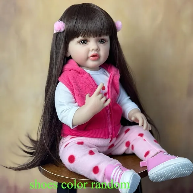 Krásna ako živý! 55 cm realistická silikónová bábika pre dievčatá - Objavte radosť z starostlivosti a hry