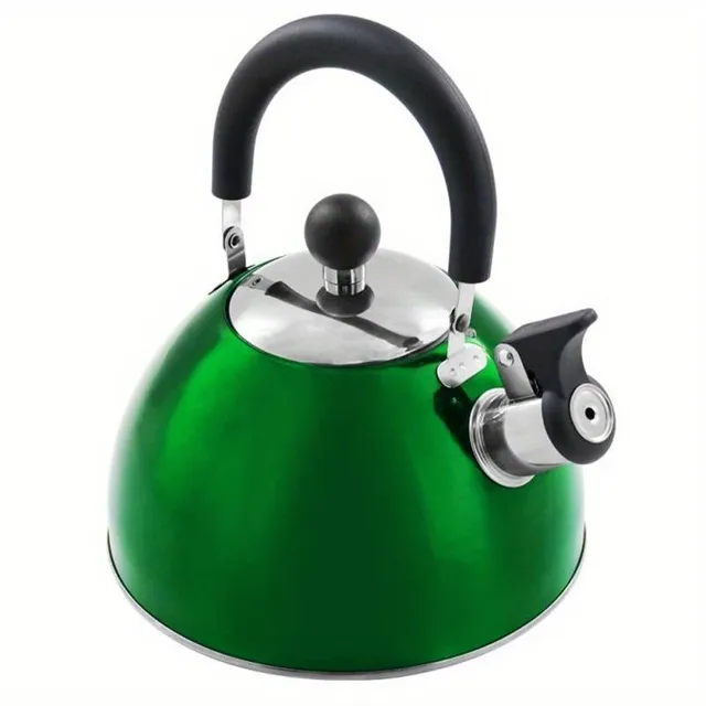 2500ml stainless steel tea kettle for charcoal, gas, electricity and ceramics - easy to clean and re-usable