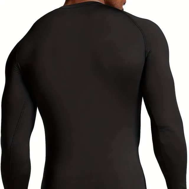 Ensemble de sous-vêtements thermocompressifs pour homme 4 pièces pour l'automne et l'hiver - Respirant et élastique pour l'entraînement en extérieur, le cyclisme et la course