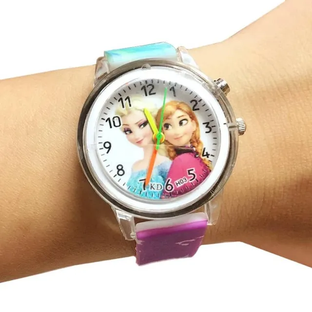 Dziewczęcy świecący zegarek na rękę | Ice Kingdom