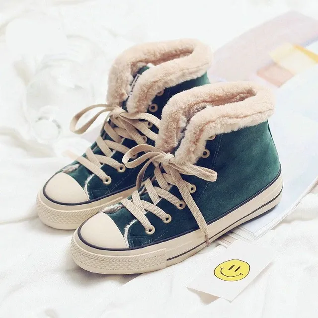 Damskie buty zimowe B1 różowe 40 damske-zimni-boty-b1-zelena 35