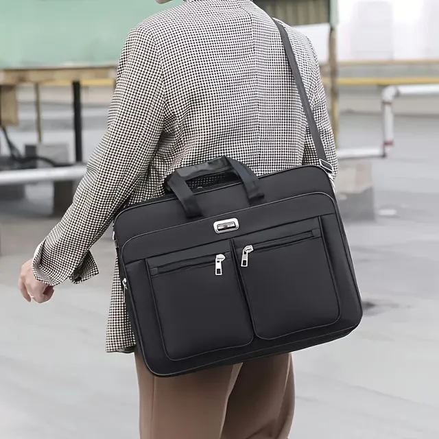 Men's laptop bag, fashionable shoulder bag, durable outdoor bag with extra large capacity, bag for short business trips