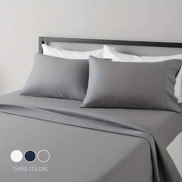 Lenjerie de pat de lux 3/4 pentru pat regal - Respirabilă, răcoroasă, extra moale, ușor de pus, fără călcare