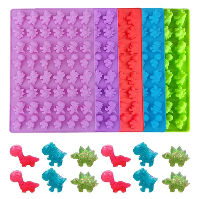 Silicone mould with dinosaurs