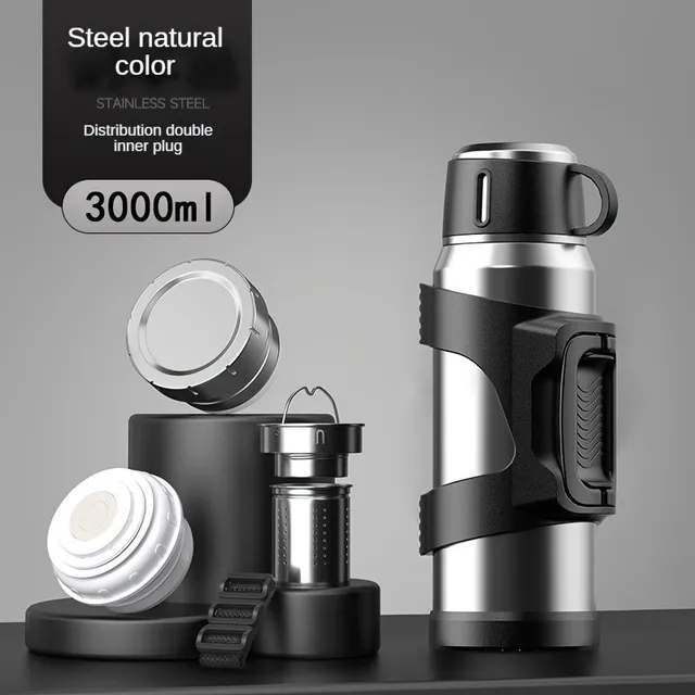 Water thermos with a tea sieve 316 - ideal for trips and sports