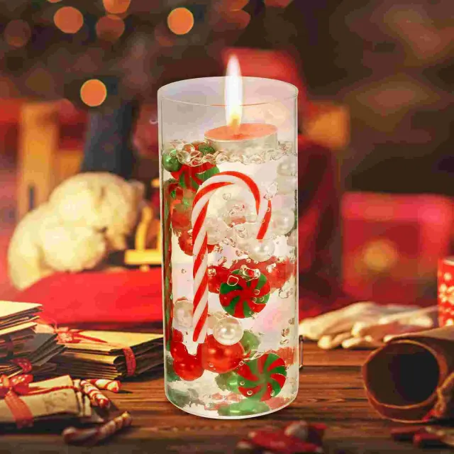 Christmas vase filling in two variants - Pearls, candy and chopsticks