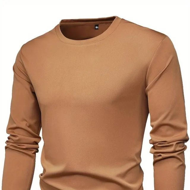 Polo de algodón para hombre de manga larga con escote en V, 5 unidades, para primavera y otoño