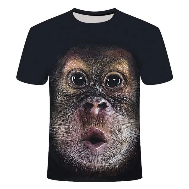 Tricou de vară amuzant pentru bărbați cu motive animale