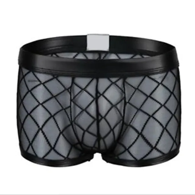 Men's transparent boxers with a net