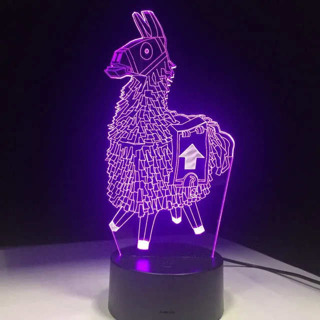 Krásna 3D stolová lampa Fortnite